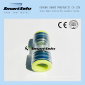 None Metal End 14/10mm Transperant Plastic Quick Push Fit Connectors HDPE Microduct Coupler